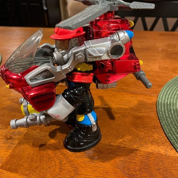 Vintage 1999 Rescue Hero, Hal E. Copter, Fireman with accessories. - Picture 7 of 7